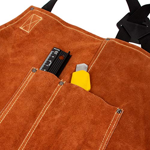 image for BEETRO Woodworking Shop Apron For Heavy Duty and Welding, Cowhide Leat