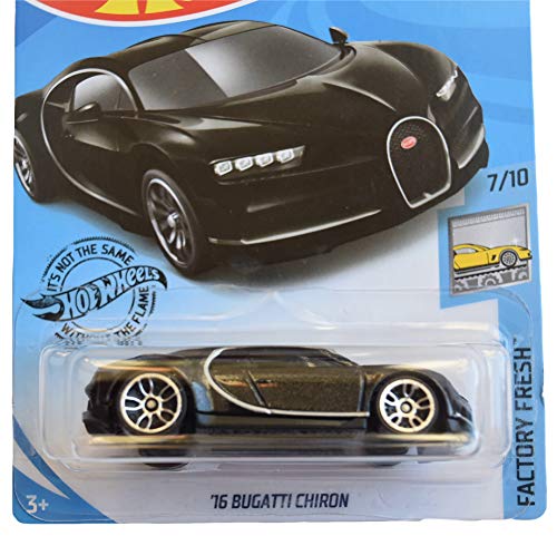 Hot Wheels Bugatti Chiron 1:64 Negro 7 pulg miniatura 2