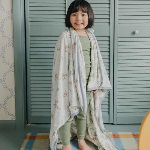 Image of Copper Pearl Jumbo 3-Layer Baby Blanket: Soft Baby Quilts for Boys and Girls | Breathable, Cozy, Toddler Blanket | Baby Quilt for Newborns | 46x46 Premium Polyester /Rayon | Hundred Acre Wood