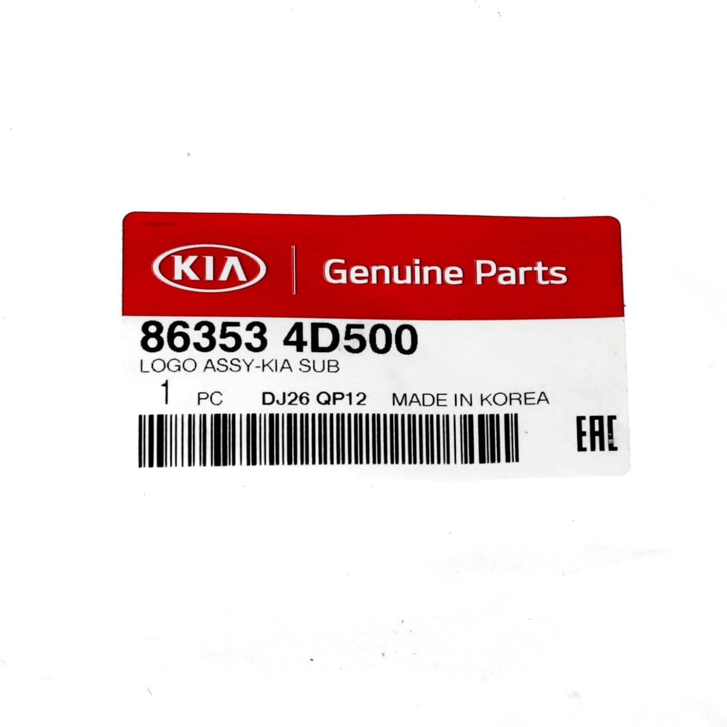 Genuine Kia 86353-4D500 Logo Assembly