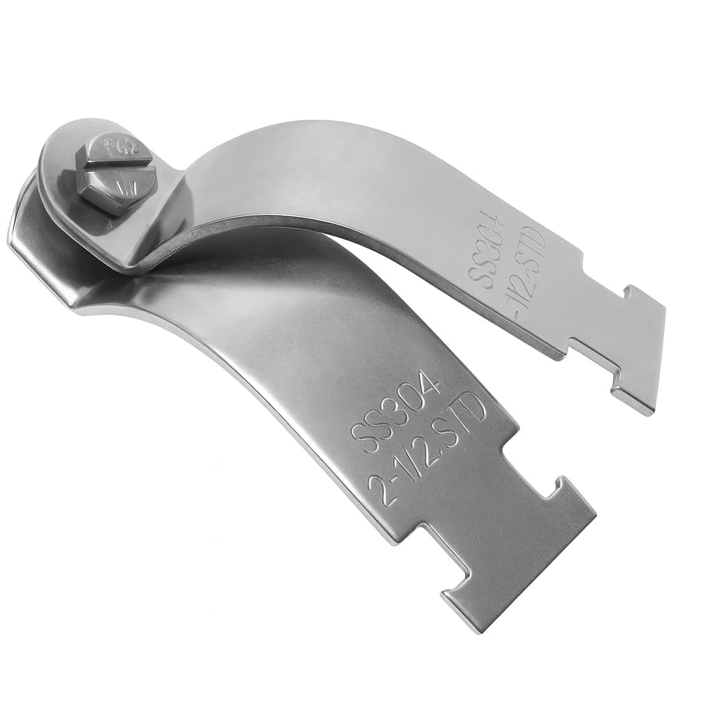 Stainless Steel Rigid Pipe Clamps for Unistrut Channel, Strut Clamps, Fasteners (2, 1/2")