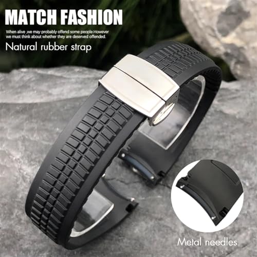 Bracelet caoutchouc 21mm marron résistant pour boîtier de luxe 5167