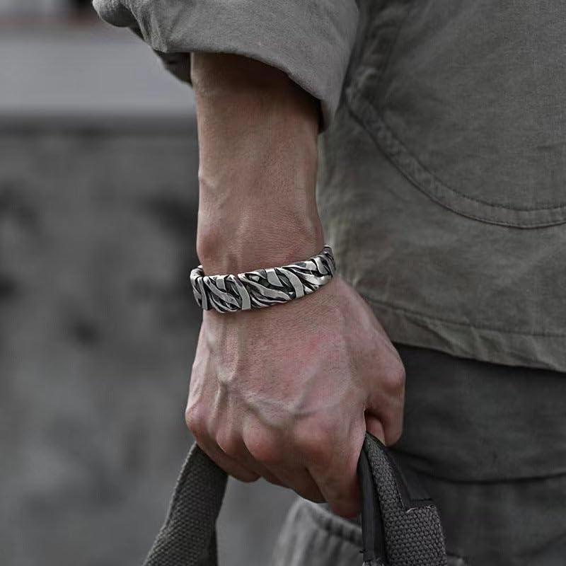 Image of Salty Alpha Anti Tarnish Bracelet for Men | Hand Bands for Boys | Wrist Bracelets for Man | Fashion Jewellery Accessories | Stylish Minimal Jewelry | Gift for Marriage, Birthday, Anniversary