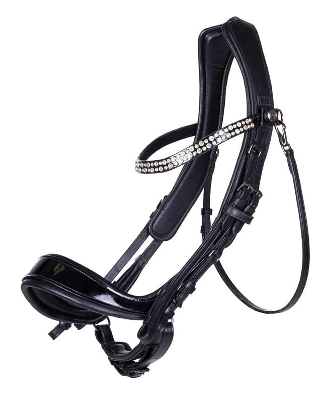 Briglia Weymouth Fayperform Shine Black filet de dressage Full