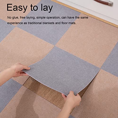 Bxwh 10Pcs Carpet Tiles,Self Adhesive Squares Carpet,Non-Slip Commercial Carpet Floor Tiles,Residential Splicing Carpet Tile,Peel And Stick,Easy Diy Installation,White,12"X12" #TOP4