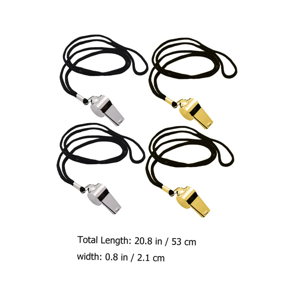 Yardwe 16 Piezas Silbato de árbitro Light Colgante Marina Silbato de los Entrenadores Lanyard Silbato al Aire Libre Silbato de Supervivencia Collar Ornamento Accesorios Acollador Viajar