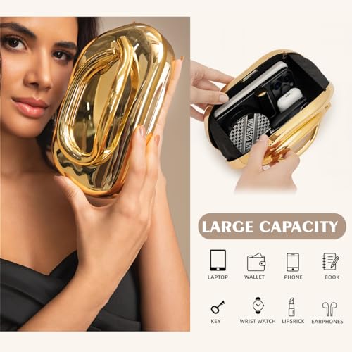 PHILOMENA Evening Clutch Purses Women Acrylic Handbags Metal Handlebars Shoulder Crossbody Bag Wedding Party Casual3