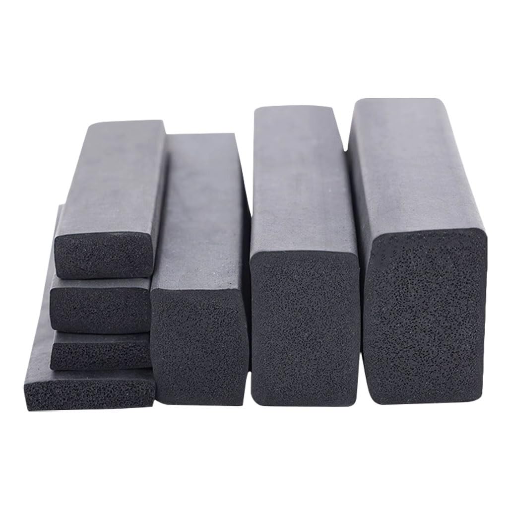 AYUWQZX Silicone Foam Seal Strip, Black Rubber Foam Sealing Strip 1m Square Sponge Gasket For Cabinet Door Multiple Sizes(10x10mm)