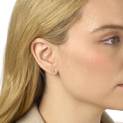 1/2 to 4 Carat Lab Grown Diamond Round Stud Earrings for Women I 14k Gold Earrings (G-H, VS1-VS2, 0.50 to 4.00 cttw) 4-Prong Brilliant Cut Diamond I Push Back Studs by Carbon Atelier2