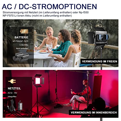 GVM RGB LED Panel Video Light, Photography Lighting with APP Control, 800D Video Lighting Kit for YouTube Studio, Gaming, Streaming, Conference, 8 Kinds of Scene Lights, CRI 97, 2 Packs