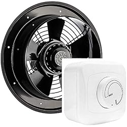Ventilador Helicoidal Uzman-Versand Pared Ventilador 200mm, con 300 Watt Regulador de Velocidat Helicoidal,Extractor Ventiladores Axialaspiracion