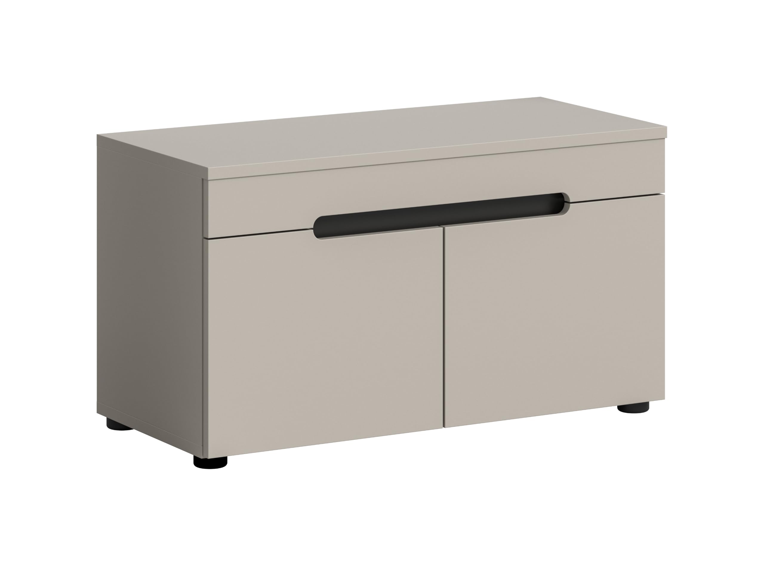 xonox.home - Sitzbank Canu 80x45x37 cm Kaschmir beige Basalt grau
