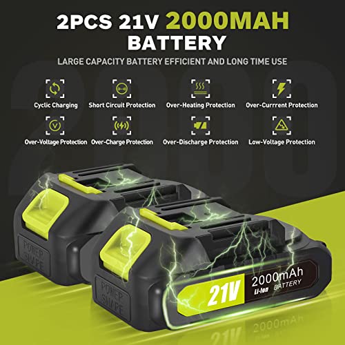 Natiddy Mini Chainsaw 6 Inch Cordless,Upgraded 21V Brushless Battery Powered Chainsaw,Portable One-Hand Rechargeable Handheld Electric Chainsaw For Wood Cutting Tree Trimming (2 Batteries, 2 Chains) #TOP5