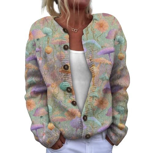 Sweater for Women Trendy Open Front Cardigan Fall Cardigan Sweaters for Women Crewneck Long Sleeve Outfits Fashion