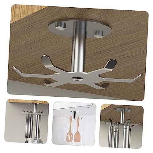 PRETYZOOM 2 Unidades ganchos giratórios cabide de utensílios cabides equipamento de cozinha ganchos