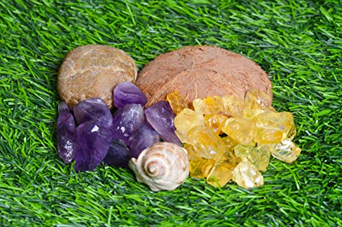 Image of Natural Citrine & Amethyst Combo 100g - Raw Crystal Rough Stone for Reiki & Manifestation