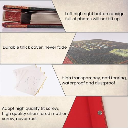 Let The Adventure Begin Large Adventure Book Photo Album Magnetic 13"X11.5"Diy,Handmade For Anniversary,Family Memories Accommodates 3X5 To 8X10Photos Inspired By 'Up',Perfect For Couples,Friend,Travel Memories thumb #3