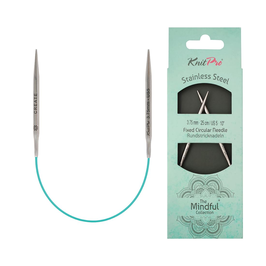 KnitPro The Mindful Collection Fixed Circular Needles 10" (25cm) | Size 3.75mm — image 1