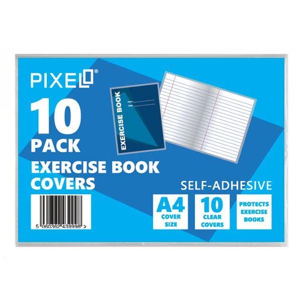 Clear A4 Exercise Book Covers Self Adhesive Sheets (Pack of 10)