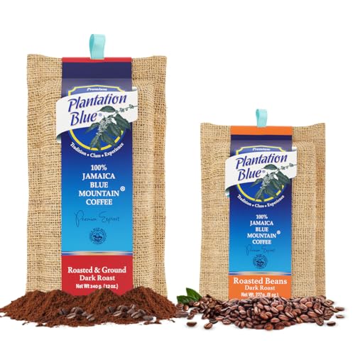 Café Jamaica Blue Mountain Molido y en Grano Tostado Oscuro