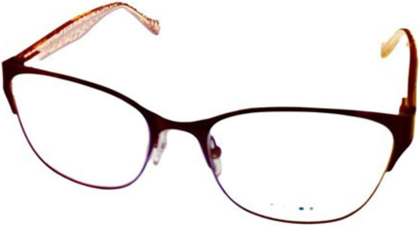 Lucky Brand ソフトブラウンメタルスクエアアイウェアフレームL505 52mm, ブラウン, Medium