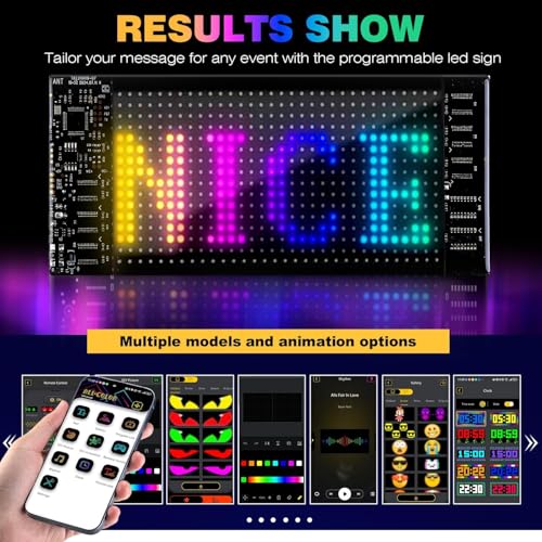 Image of UBH Devil Eyes for Cars, 2.8 * 6.8 inch /70 * 173mm DIY Car Dynamic LED Smart Colorful Eye Lamp, Programmable Flexible Car Window Display Screen Panel, Soft Screen with Smart APP Control