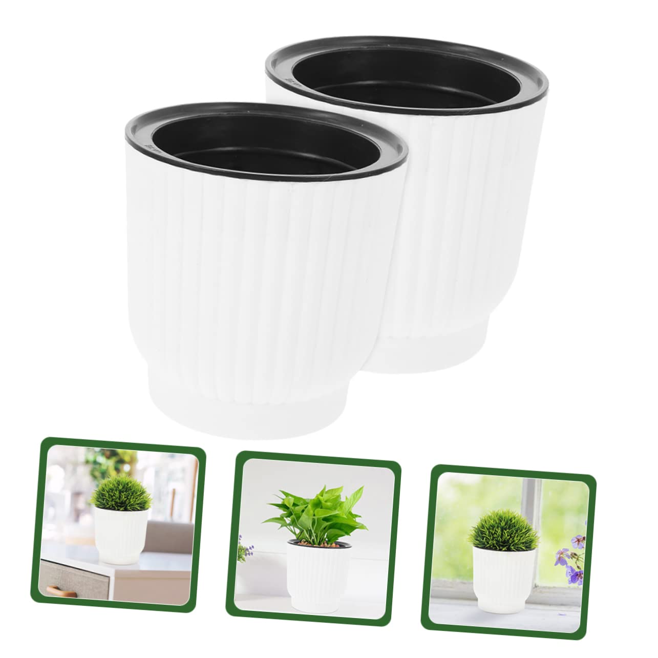 BESPORTBLE 4 Pezzi Vasi Autoirriganti per Piante da Contenitori in Irrigazione Automatica per Fioriere da Tavolo e Balcone Media per Piante