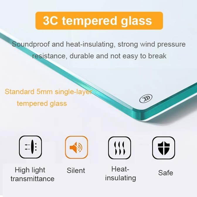 Foldable Sliding Veal Serving Window - 5MM Recessed Aluminum Alloy Double Hung Window for Café, Dining Car, Fast Food Restaurant - Customizable Size (31.4x39.3in)