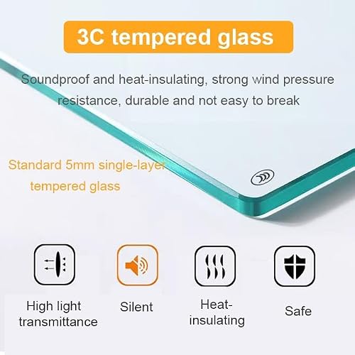 Miniatura 4 de Ventana De Concesión Con Marco De Aluminio, Ventanas Plegables Verticales Con Vidrio Templado Y Burlete, Ventana Corrediza Para Vagón Comedor, Tienda De Té Con Leche, Personalizable Wxh 20x35in 51x89c