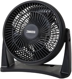 Zannussi 8" High Velocity, Freestanding.Wallmounted Desk Fan ZNVDF0831B, Black,
