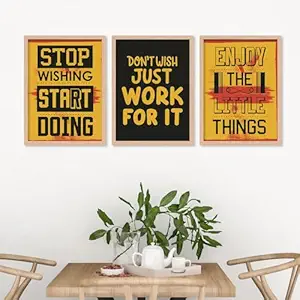 ARTELLY Motivational Quotes Poster with Frame for Bedroom Home and Office Wall Decor - Framed Painting/Posters For Wall Decoration - Inspirational Office wall Decor (Medium, ART 10)
