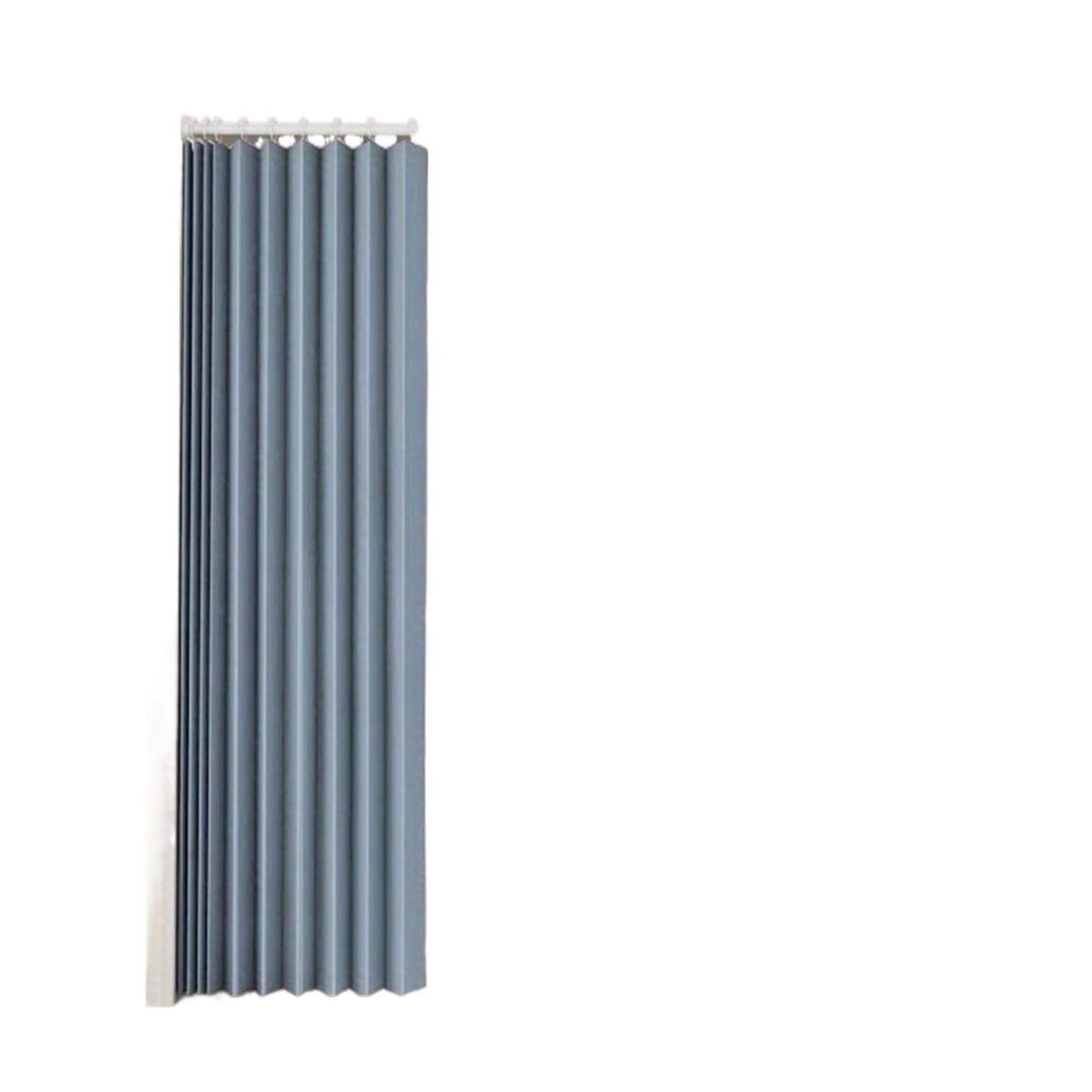 WEQYFDC Blackout Door Curtains Folding Accordion Pleated Curtain, Thickened Room Partition Door, Living(Blue,180x200cm)