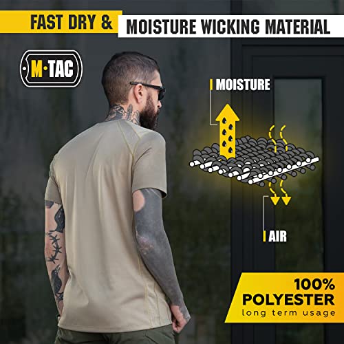 M-Tac Athletic T-Shirt Gen.2 - Breathable Polyester Military T-Shirt with Short Sleeve and Crew Neck for Men3