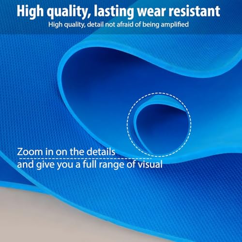Image of Yoga Mats For Women Yoga Mat For Men Exercise Mat For Home Gym Mat Anti Slip YogaMate 4mm Workout Mat YogaMat For Kids Yoga Mate Gym Mats - Grey, Ethylene Vinyl Acetate (Blue)