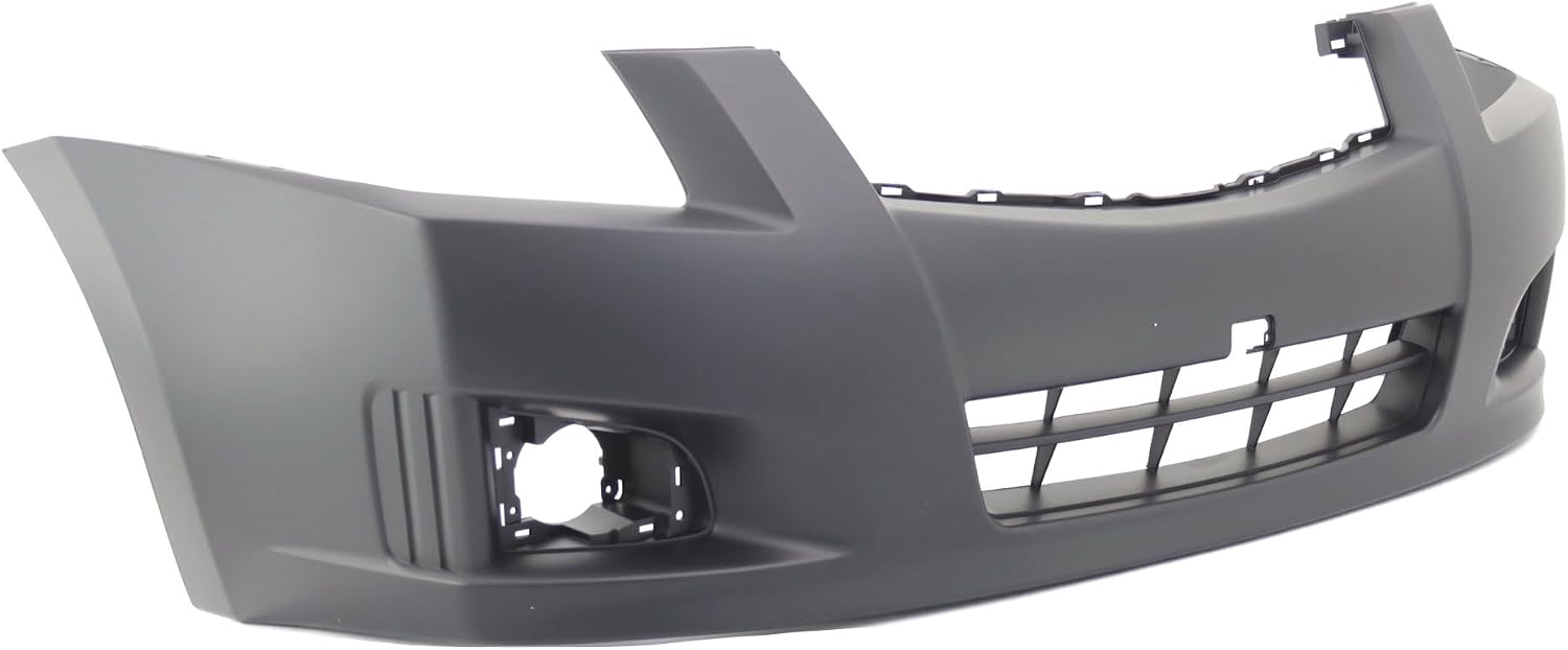FitParts Compatible With Front Bumper Cover 2007 2008 2009 2010 2011 2012 Nissan Sentra SR SE-R Spec V Sedan 07 08 09 10 11 12. New, Primed. With Fog Light Holes. NI1000262