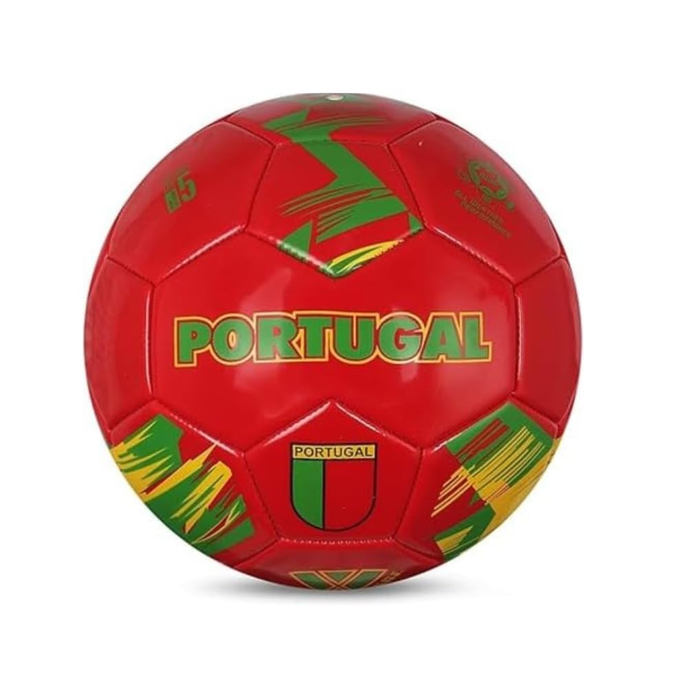 Vizari National Team Soccer Ball for Youth & Adult | 2-Layer Fabric Countryball for Durability and Comfort | Soft & Spongy Shiny Synthetic Elevated Ball with 30 Panels
