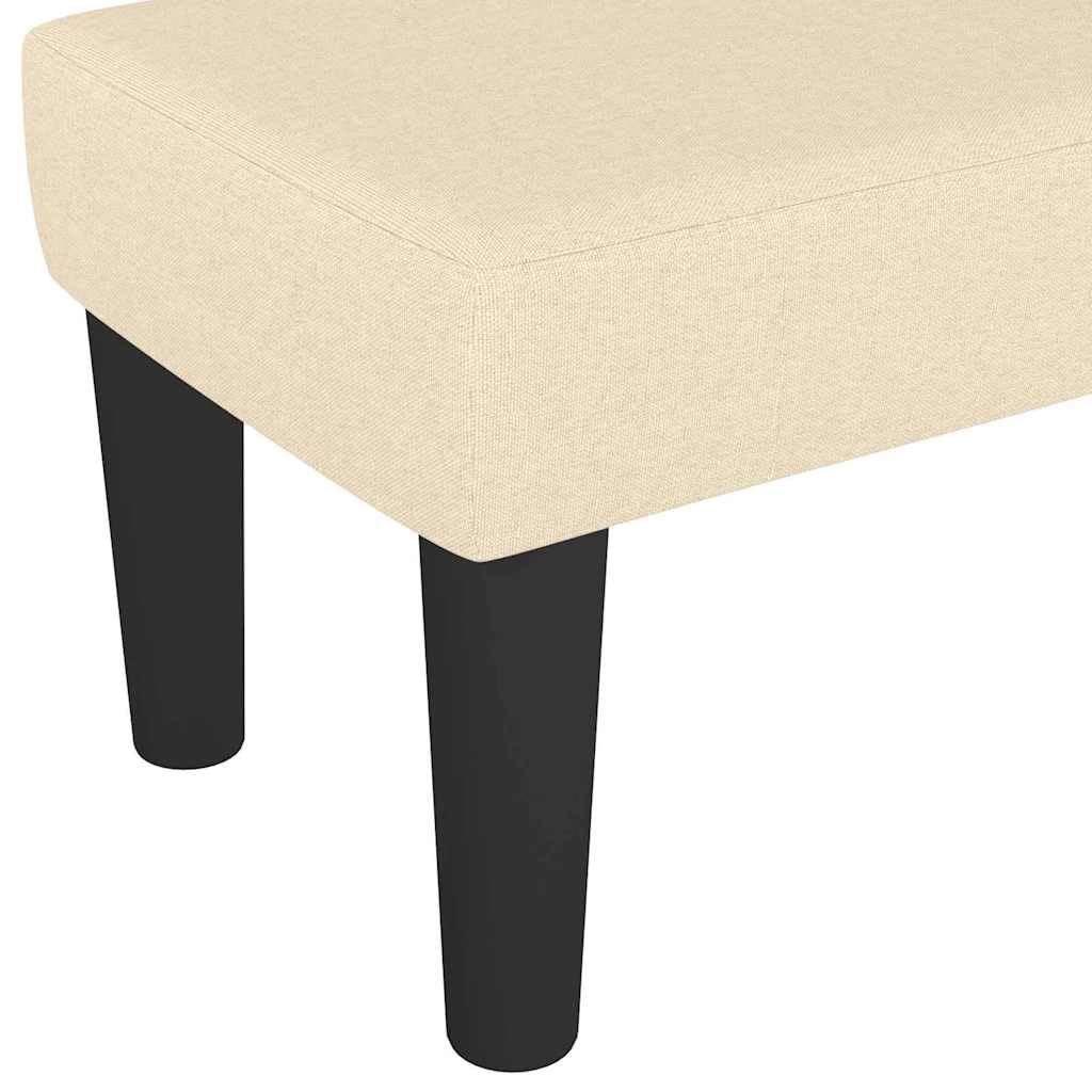 Ławka do siedzenia kremowa, 100 x 30 x 30 cm, do korytarza, sypialni, tapicerowana ławka z materiału, stabilna ławka do korytarza, do salonu, ławki na buty