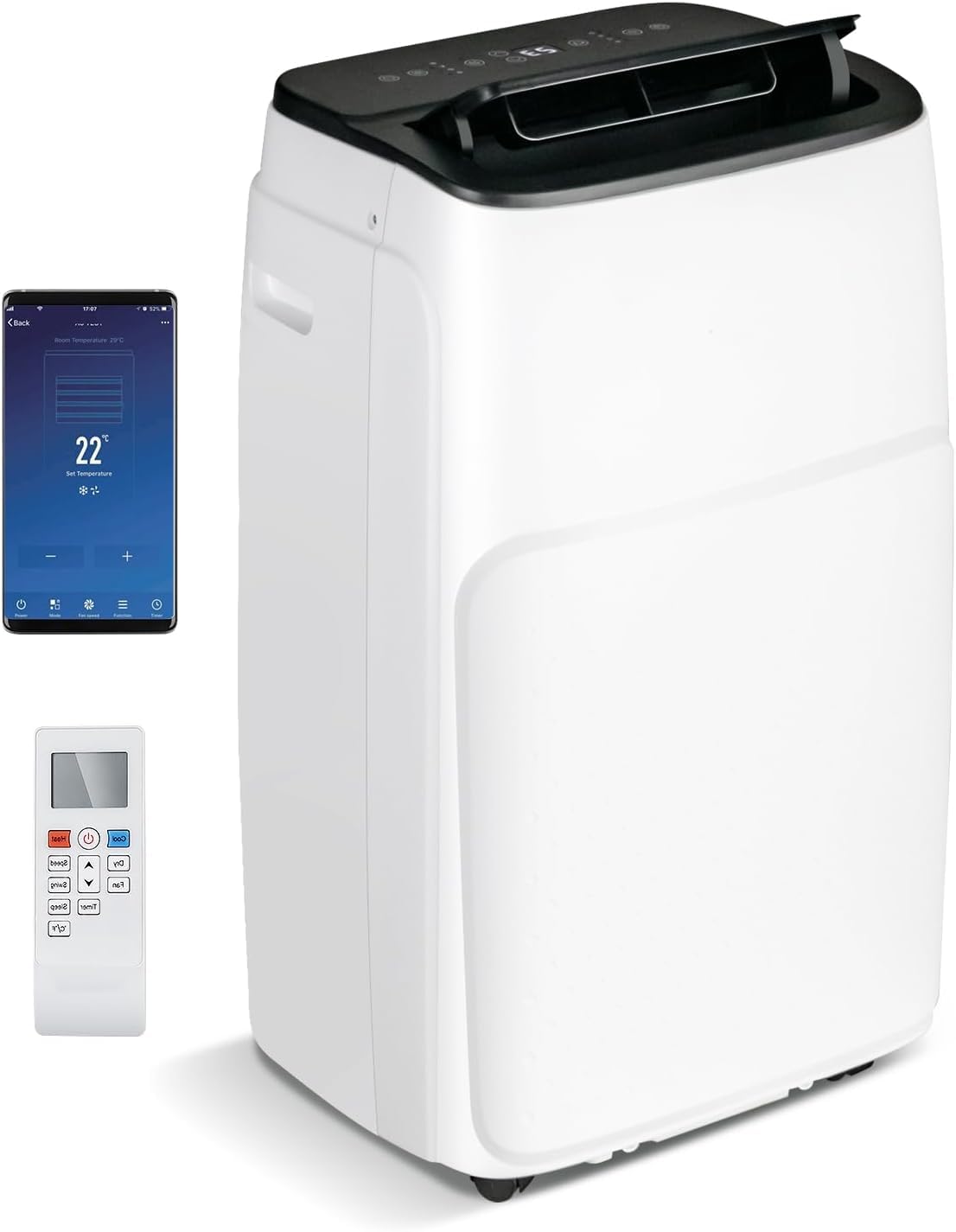 RELAX4LIFE Mobile Klimaanlage 14000BTU, Klimagerät mit Abluftschlauch