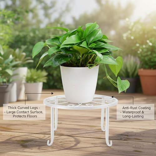 Support robuste en fer pour pot de fleurs salon et balcon - 3