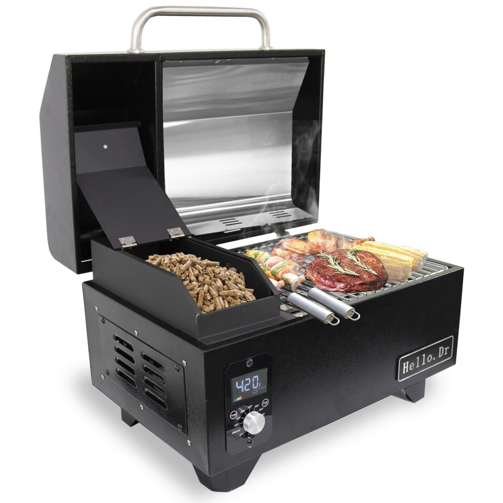 Hello.Dr Portable Wood Pellet Grill Smoker