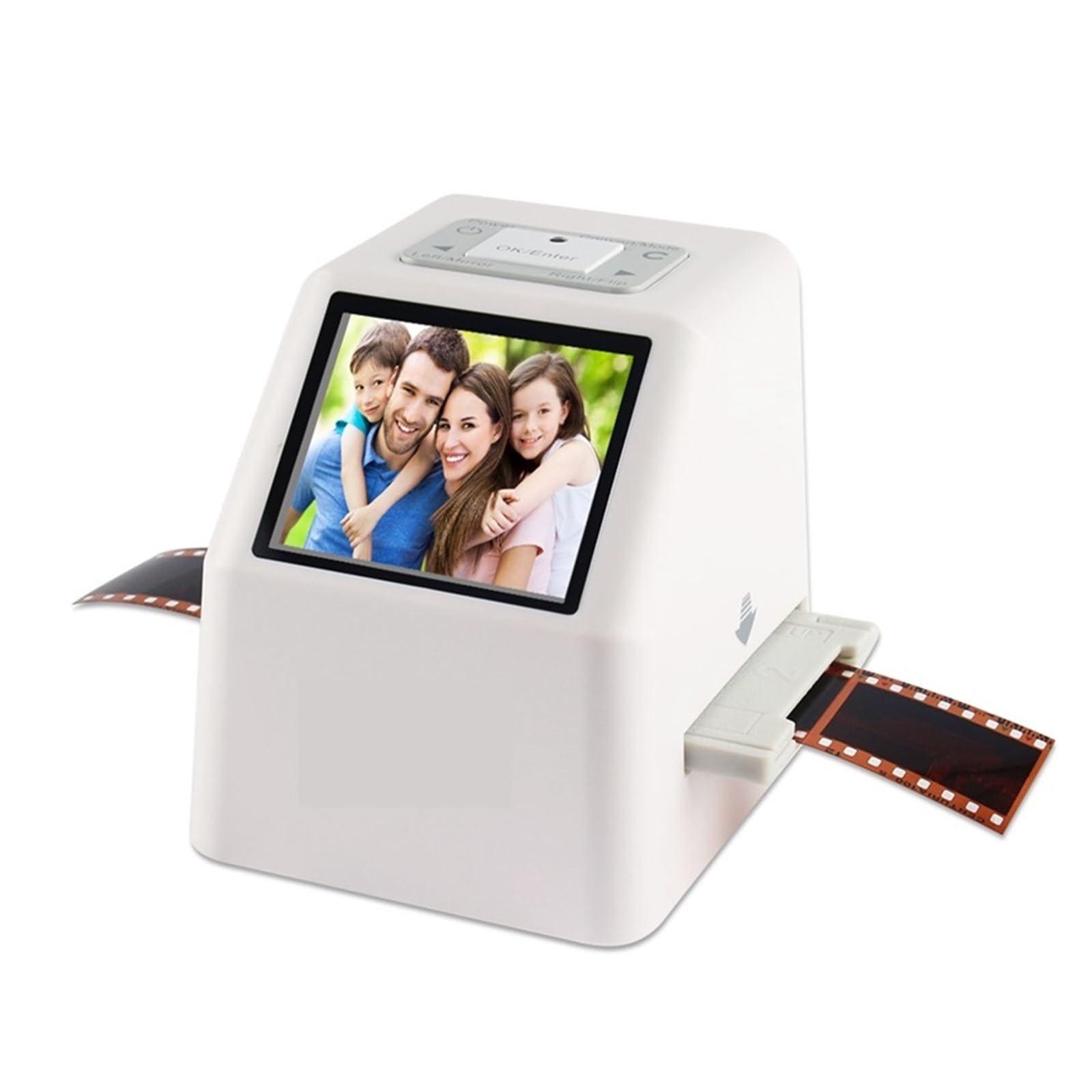 Escáner portátil de película Negativa de 22 MP, conversor de Diapositivas de 35 mm, Visor de imágenes Digitales con Pantalla LCD de 2,4" y Software de edición Integrado.(FS610-white)