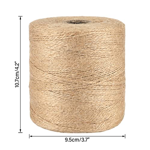 Image of KINGLAKE Natural Jute Twine - 1640 Feet, Ideal for Arts, Crafts, and Gift Wrapping