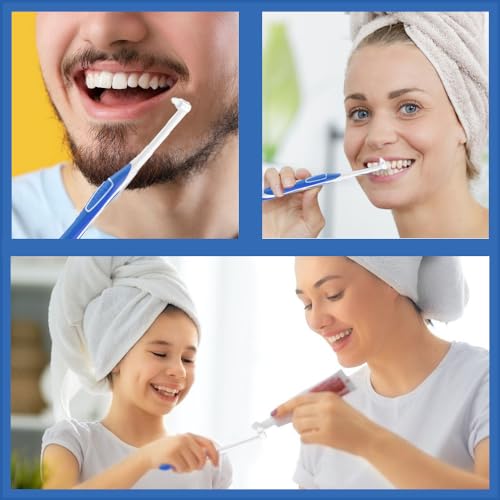 Sufune 5 Stück Tuft Zahnbürste Einbüschelbürste Getuftet Bürste Weich Büschelzahnbürste Kleine Zahnbürste Tuft Toothbrush Zwischenräum Zahnbürste Zahnlücke Bürste für Zahnspange