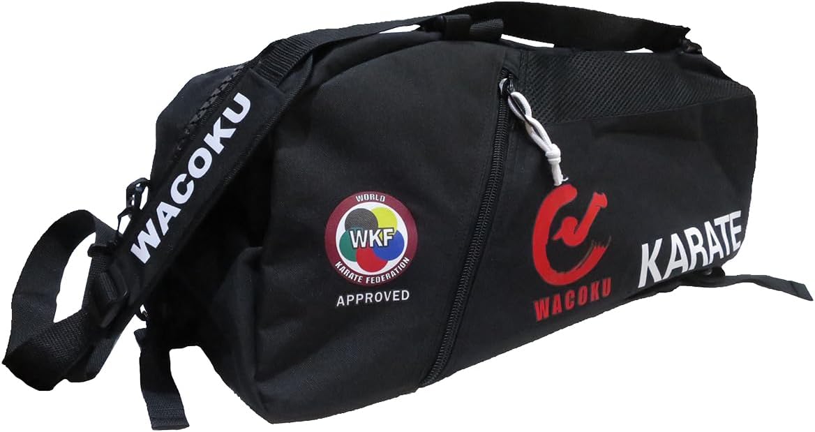 Wacoku WKF Approved Karate Duffel Sports Bag & Back Pack