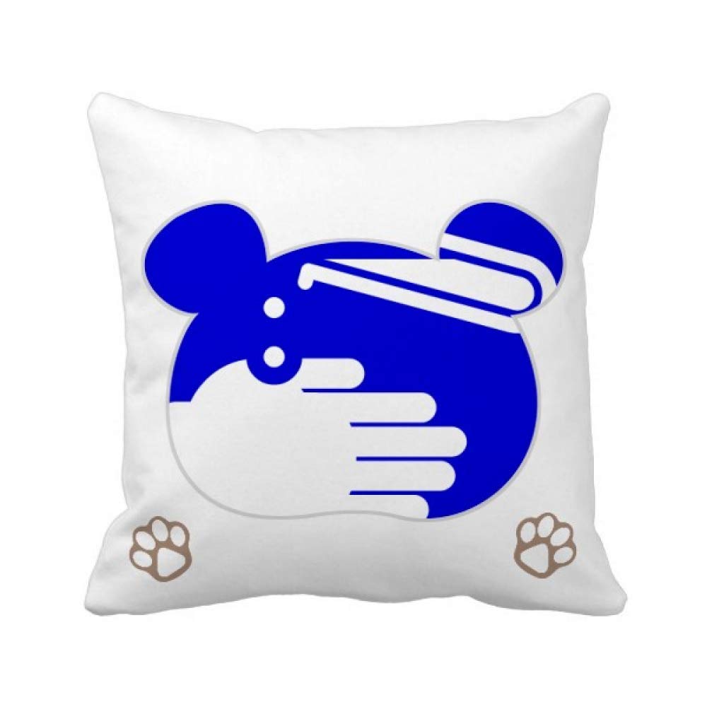 Housse de coussin anti-corrosion carrée bleue résistante pour intérieur durable