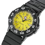 LUMINOX Navy Seal Diver Watch dla mężczyzn (XS.3005.F / 3000 Series) szwajcarska produkcja, czarna obudowa z poliwęglanu i żółta tarcza + wodoodporny 200 metrów, a_NA, Pasek