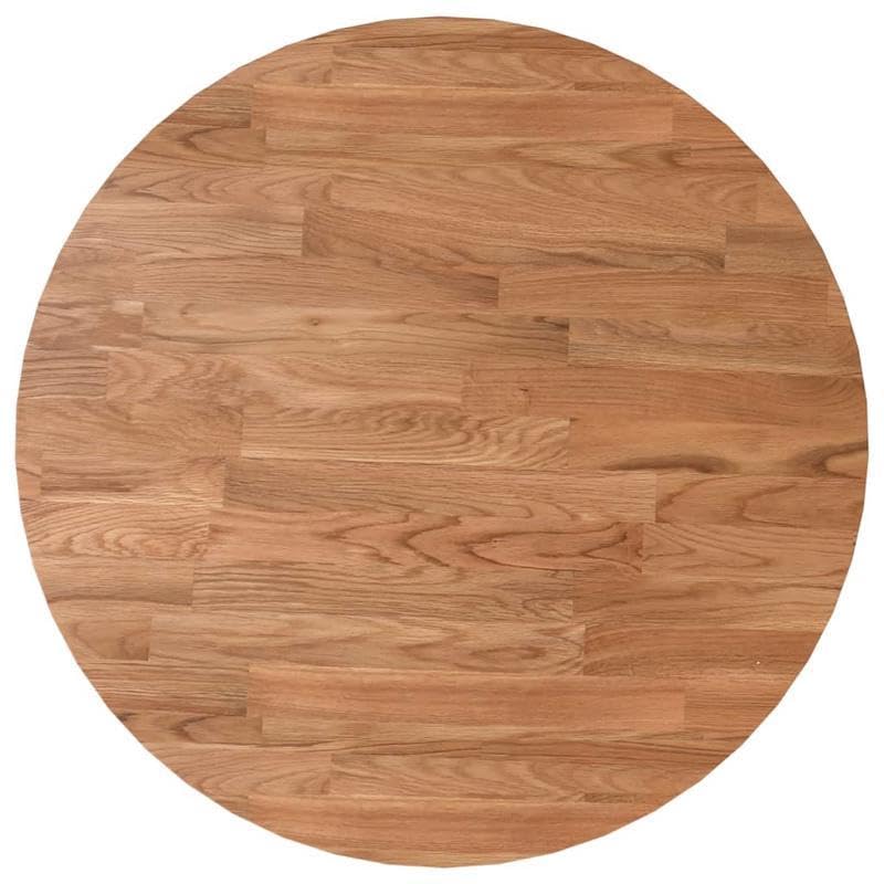 Table ronde en chêne massif de 40 cm au fini naturel pour intérieur