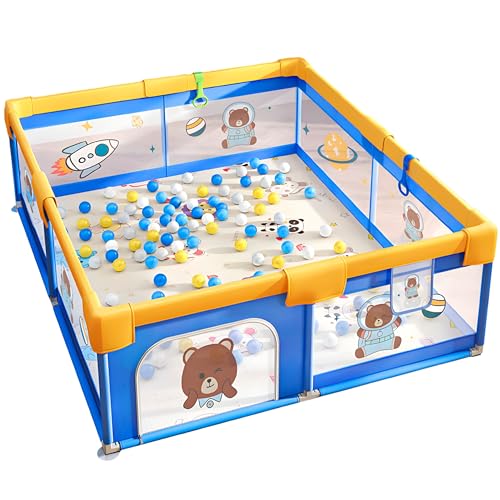 Parque infantil plegable de 200 x 180 cm para bebés, parque infantil, barrera de seguridad, parque infantil, parque infantil, parque de juegos