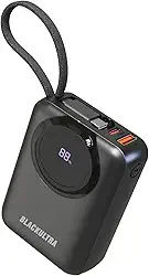 Power Bank Portátil 20000mAh com Display LED, Carregamento Rápido 22.5W PD 3.0 QC 3.0, USB-C Leve Compatível com iPhone 16/15/14/13/12/11, Samsung, Android – Preto