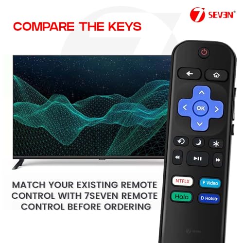 Image of 7SEVEN Compatible with TCL RokuFire Stick Remote Control Match Exactly to Replicate The Functions of The Original Remote